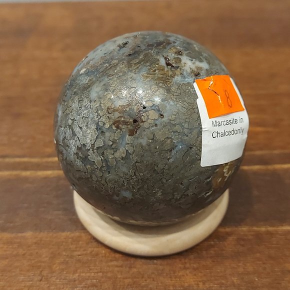 🔥 Sale 🔥 Marcasite in Chalcedonly Sphere - 13.10 - Final Price - Picture 6 of 11